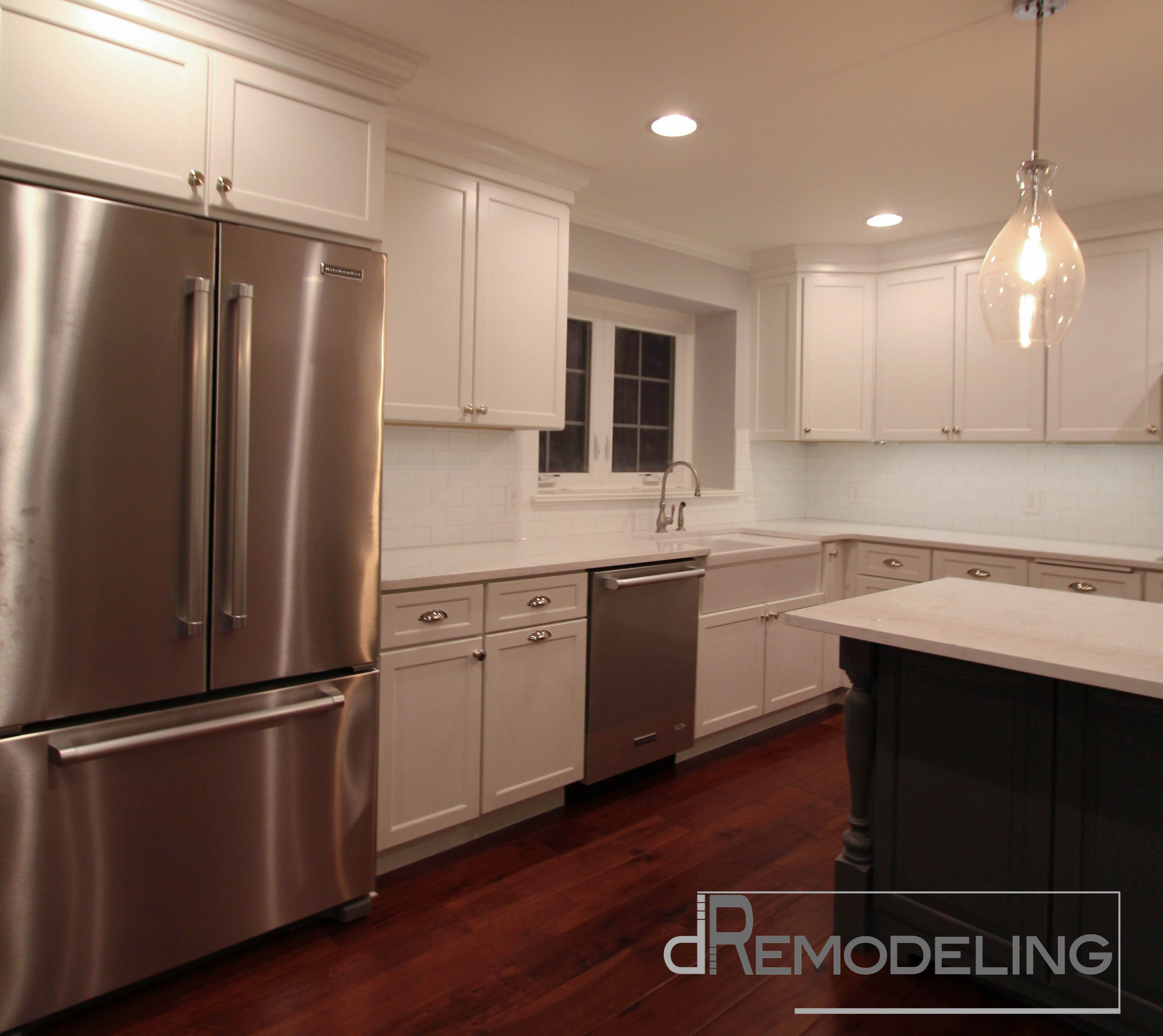 White shaker cabinets