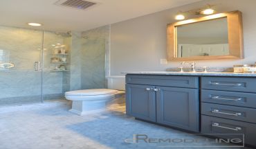 What defines a Modern/Transitional Bathroom?