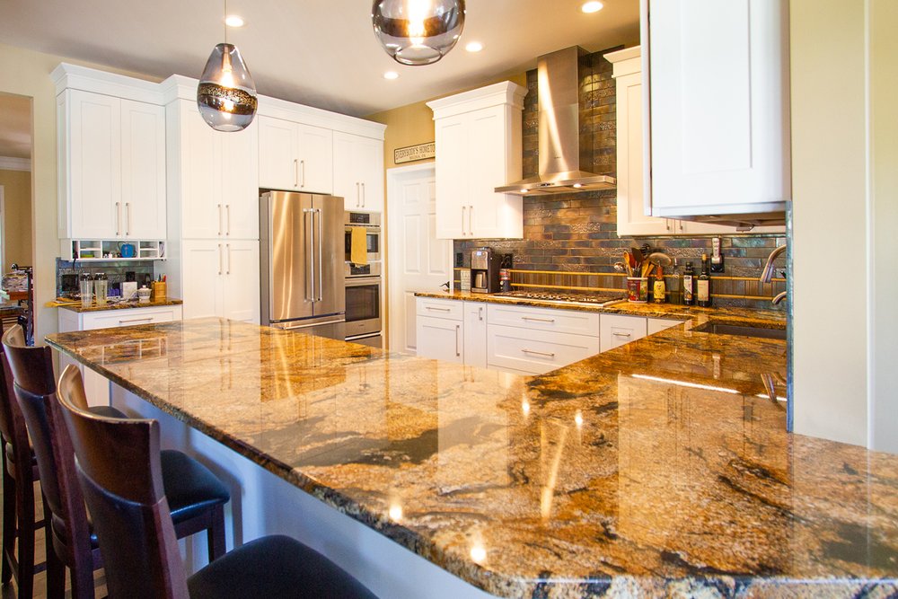 Transitional Earth Tone Kitchen Renovation in Media