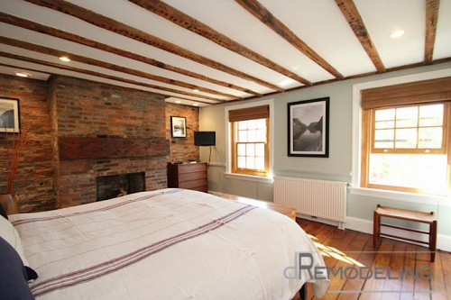 Bedroom Rafters Fireplace