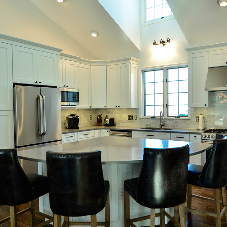 Vaulted White Shaker Kitchen Remodel in Huntingdon Valley