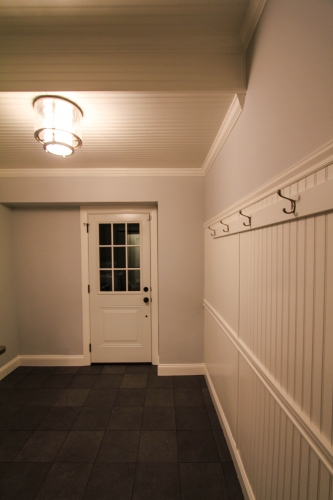 Laundry Wainscot Ceiling