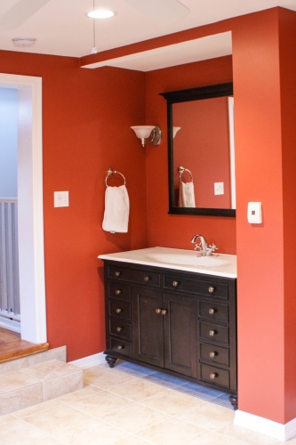 Master Bathroom Vanity Alcove