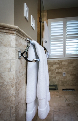 Master Bathroom Double Towel Bar chrome 