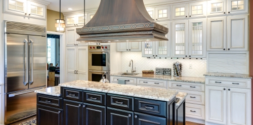 Traditional Kitchen  Light Perimeter Dark Island