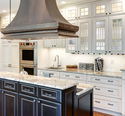 Traditional Kitchen Double Height Island