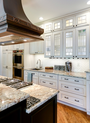 Traditional Kitchen Paint with Glaze Cabinetry