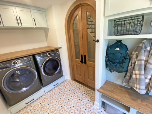  Laundry Room Remodel  Bohemia Hanna Hexagon Washer Dryer dRemodeling