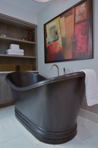 bathroom copper soaking tub