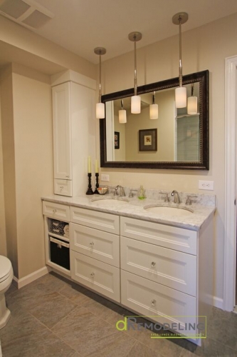 bathroom custom white vanity