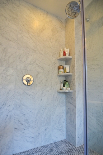 bathroom marble shower