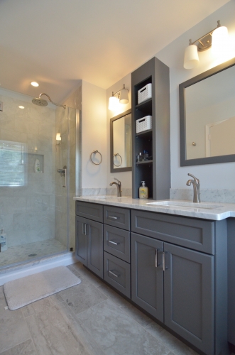 bathroom modern white gray