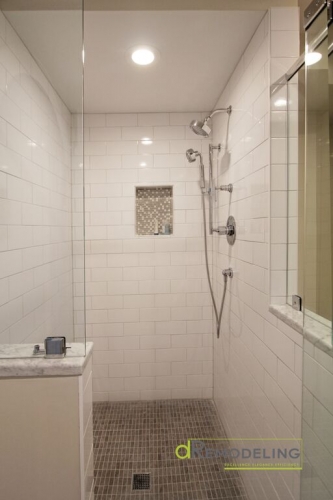 bathroom white subway shower