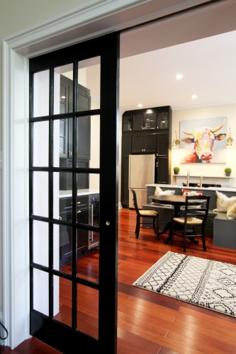 black kitchen french door