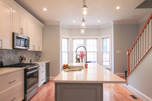 bright transitional kitchen island pendants