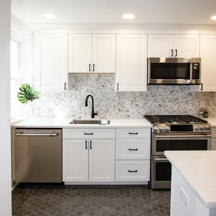 Bright White Galley-Style Kitchen Renovation in Philadelphia