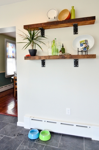 kitchen breakfast nook shelving