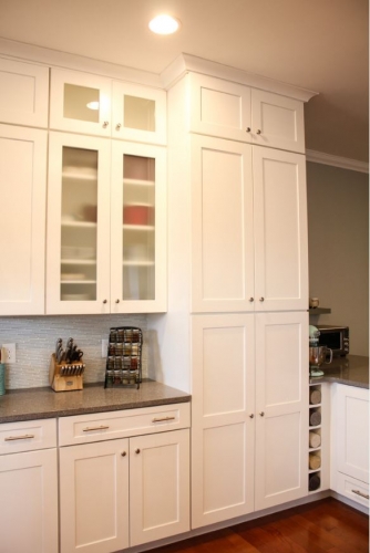 kitchen frosted cabinet faces