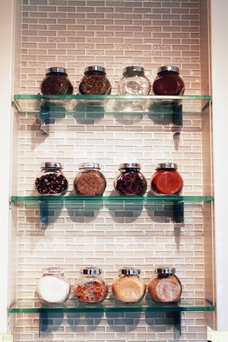 kitchen glass shelves