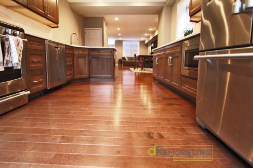 kitchen maple flooring