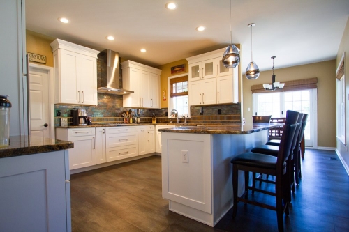 kitchen overview white cabinets