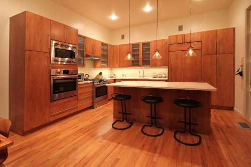 maple kitchen  l shaped with island