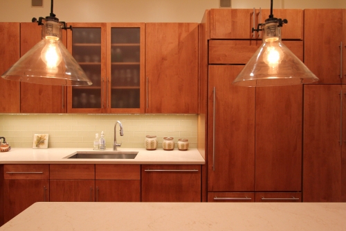 maple kitchen island lighting