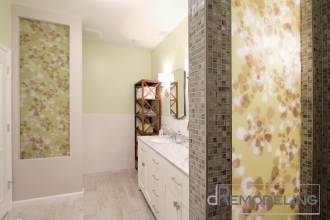 Playful Master Bathroom in Center City Philadelphia 