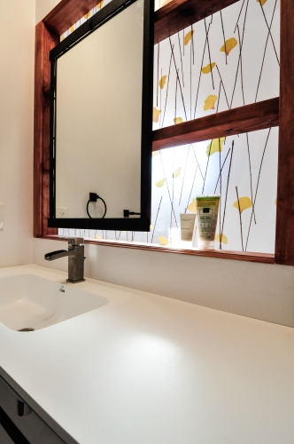 single handle integrated sink modern industrial bath black finished fixtures