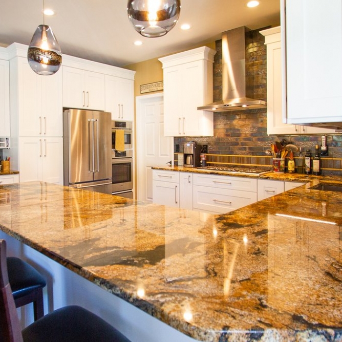 Transitional Earth Tone Kitchen Renovation in Media