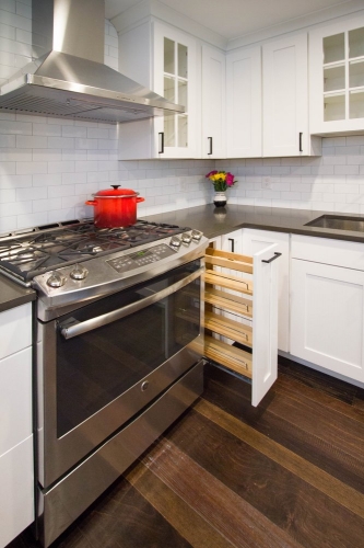 transitional kitchen stainless chimney hood