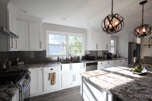 white kitchen transitional style