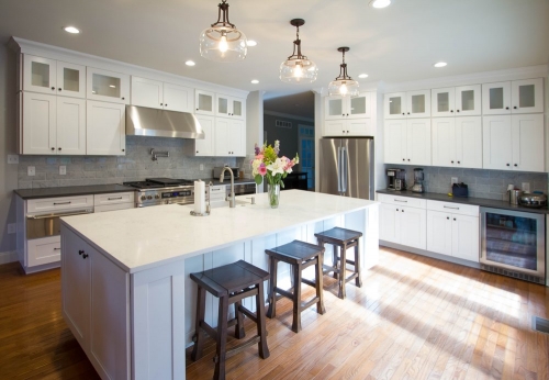 white shaker kitchen overview perspective