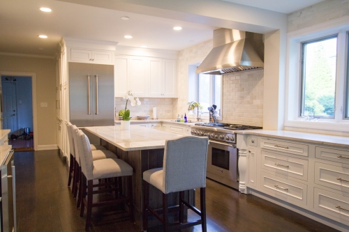 white traditional kitchen remodel inset cabinets