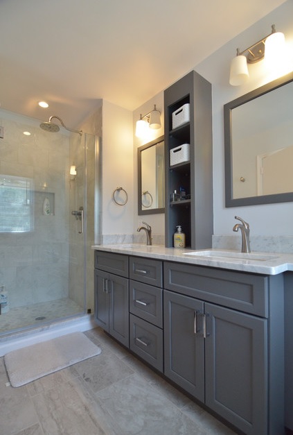 grey shker bathroom