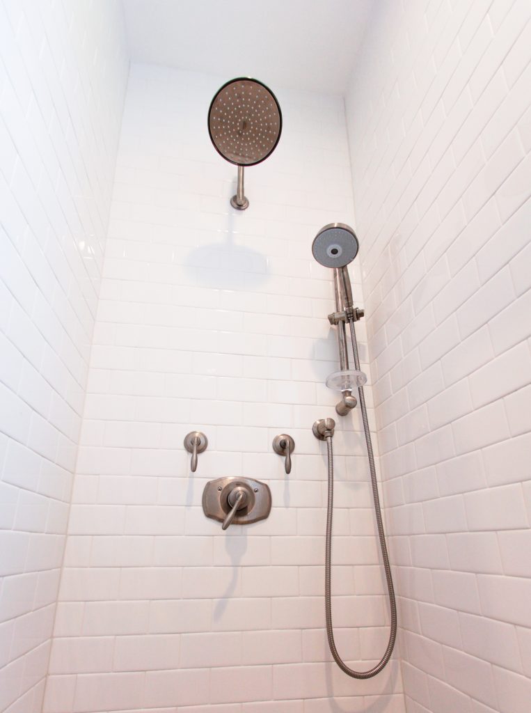 White-Tile-Shower-Gold-Shower-Head-dRemodeling-Philadelphia