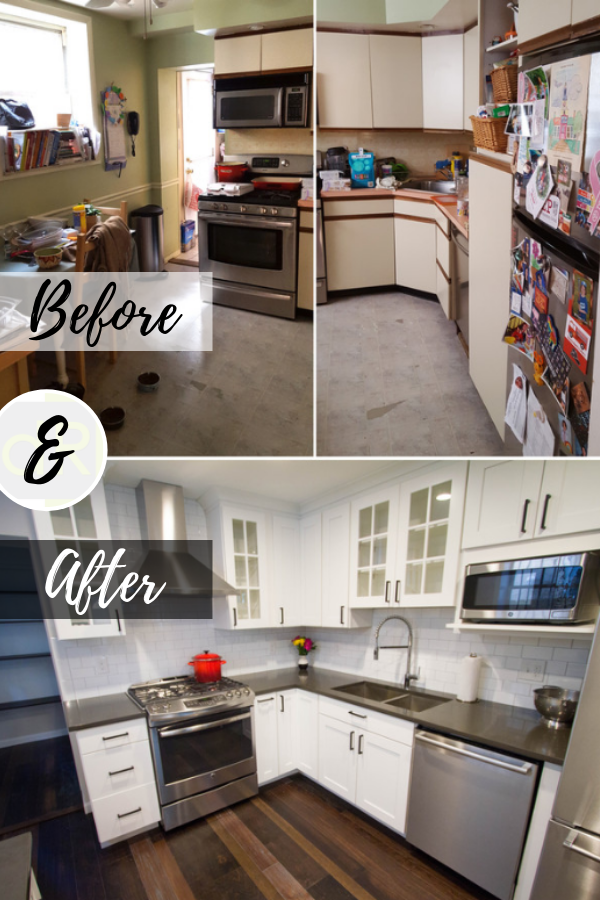 White Shaker Transitional Kitchen Remodel Before & After dRemodeling Philadelphia
