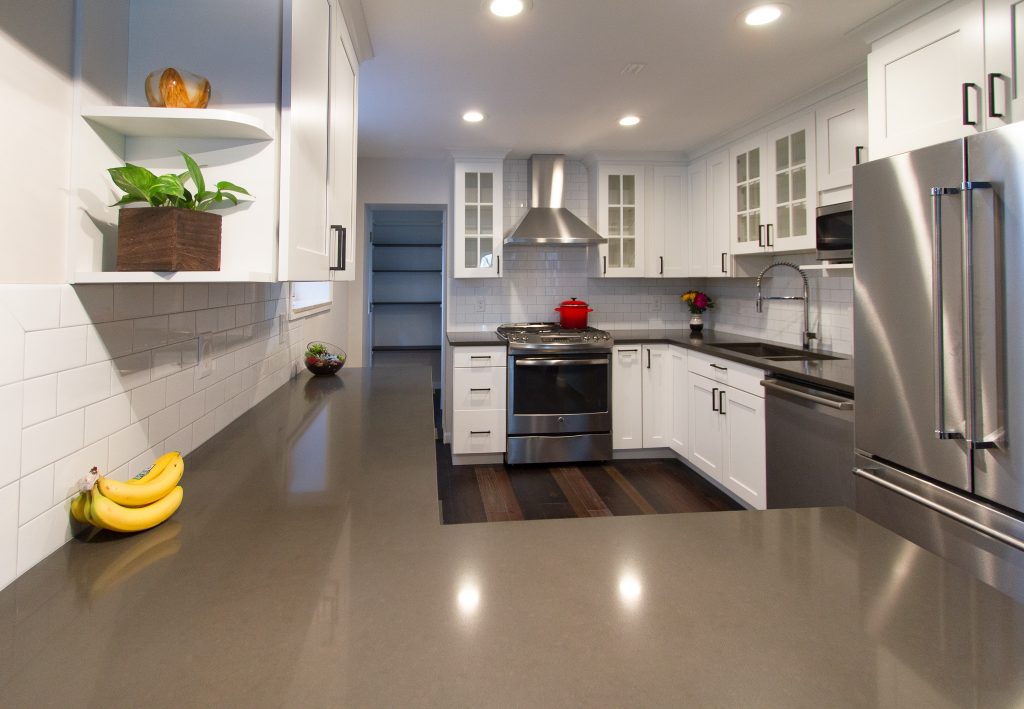Gray-Quartz-Countertop-White-Shaker-Kitchen-dRemodel-Philadelphia